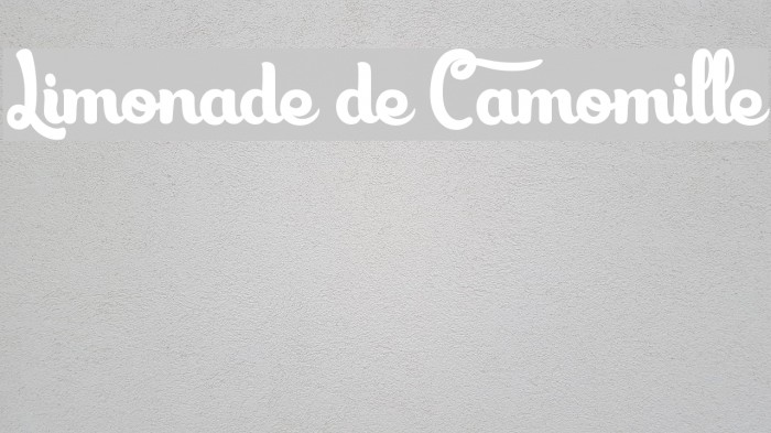Limonade de Camomille Font examples