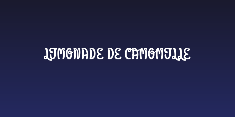 Limonade de Camomille Social Header