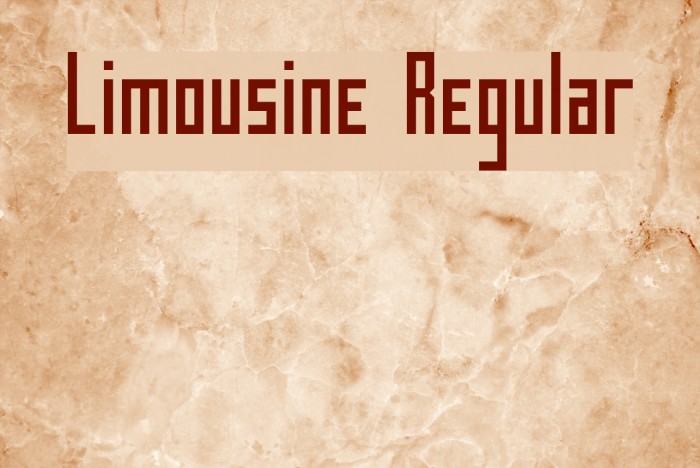 Limousine Regular Font examples