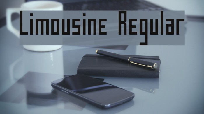 Limousine Regular Font examples