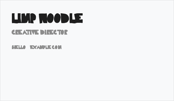 Limp Noodle Business Card