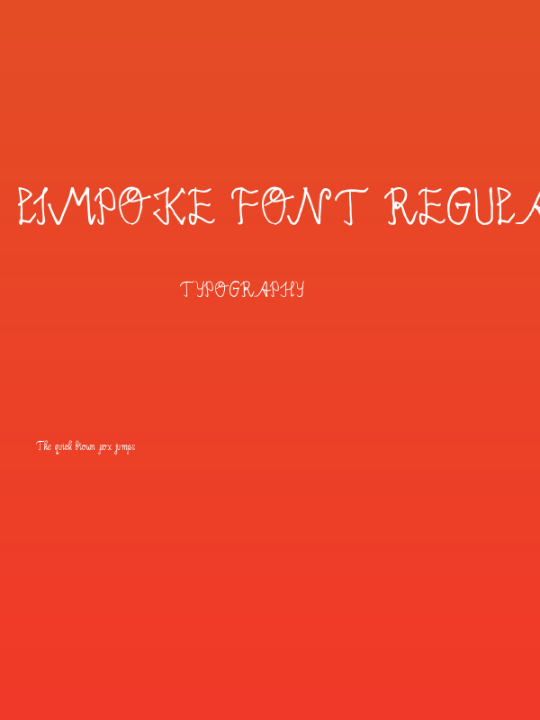 Limpoke Font Regular Poster