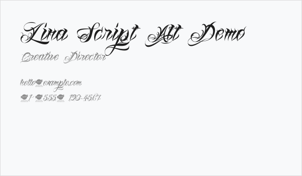 Lina Script Alt Demo Business Card