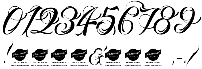 Lina Script Demo Font OTHER CHARS
