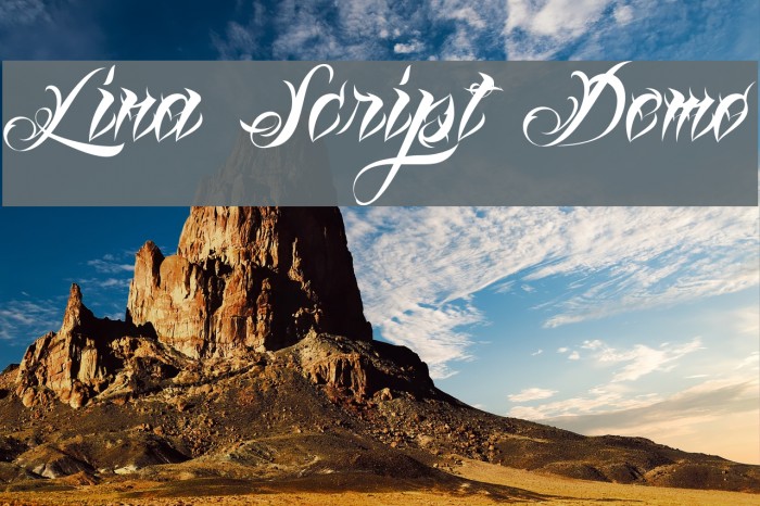 Lina Script Demo Font examples