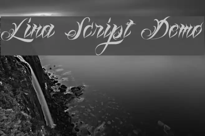 Lina Script Demo Schriftart examples