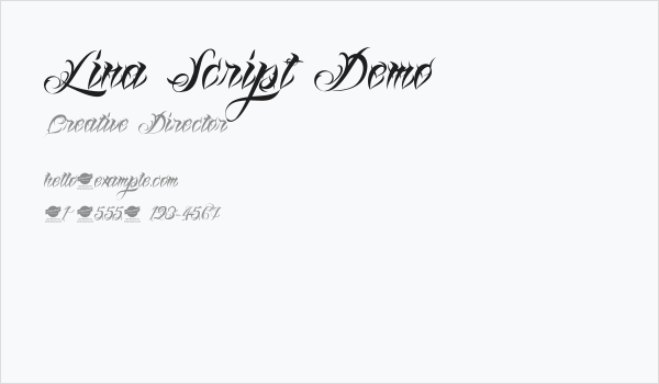 Lina Script Demo Business Card