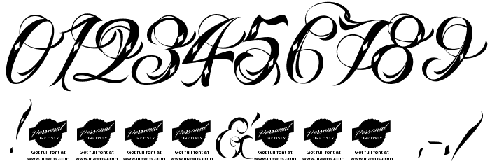 Lina Script Dot Alt Demo Font OTHER CHARS