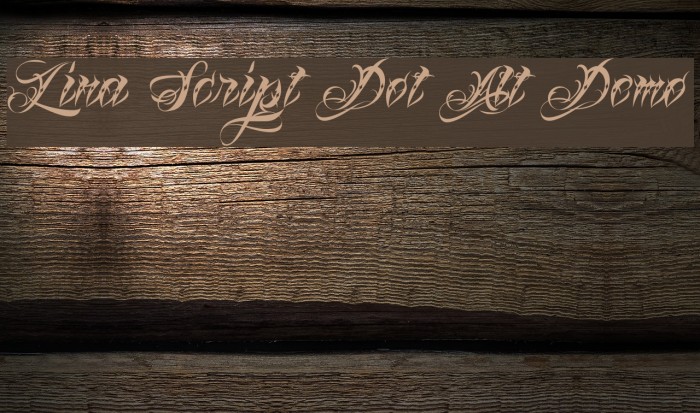Lina Script Dot Alt Demo Font examples