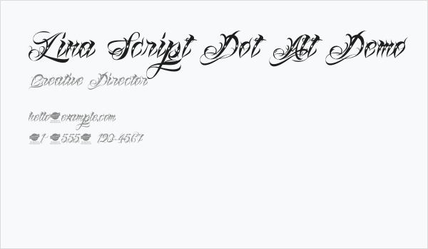 Lina Script Dot Alt Demo Business Card