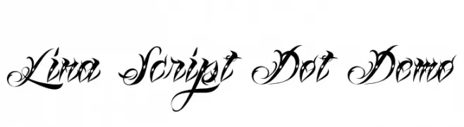 Lina Script Dot Demo  フリーフォントのダウンロード