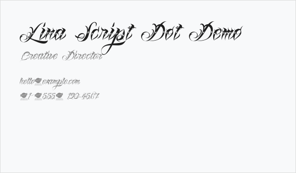 Lina Script Dot Demo Business Card
