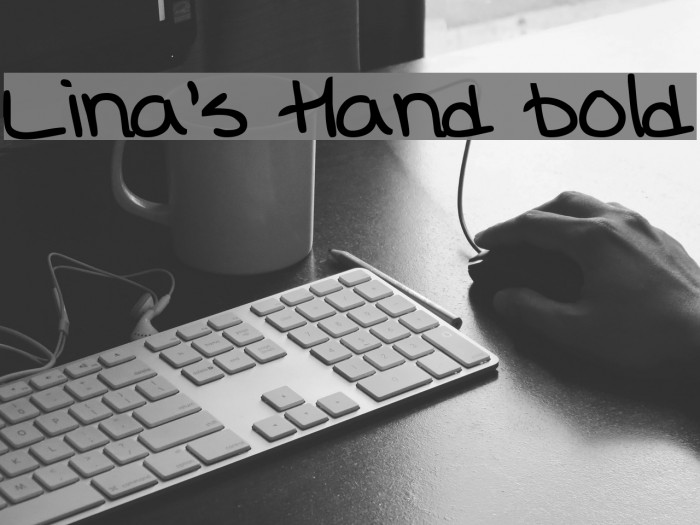 Lina's Hand bold Font examples