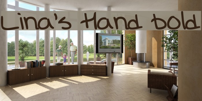 Lina's Hand bold Font examples