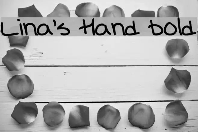 Lina's Hand bold Example 3