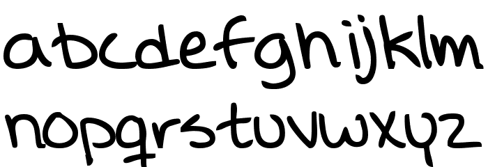 Lina's Hand bold Font LOWERCASE