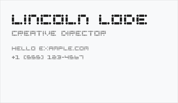 Lincoln Lode Business Card