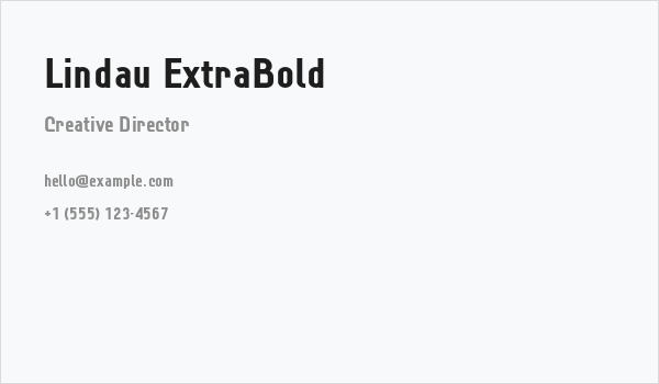 Lindau ExtraBold Business Card