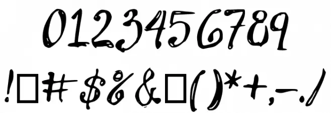 LindbergHand Font OTHER CHARS