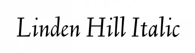 Linden Hill Italic  تنزيل الخطوط