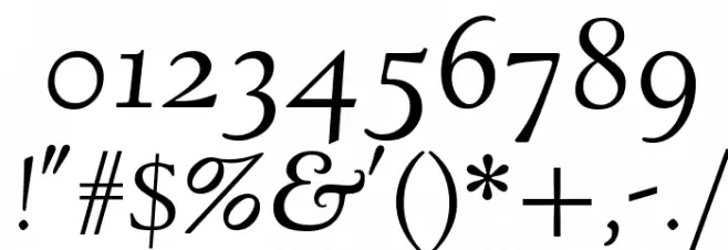 Linden Hill Italic Font OTHER CHARS