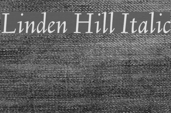 Linden Hill Italic Example 2