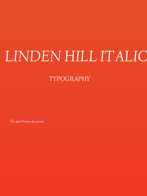 Linden Hill Italic Poster