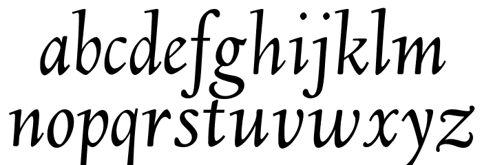 Linden Hill Italic Font LOWERCASE