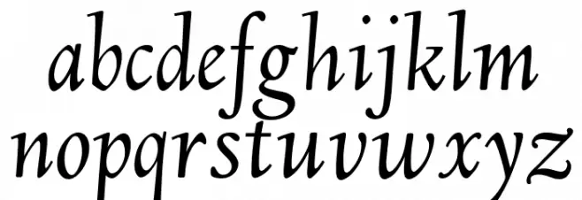 Linden Hill Italic फ़ॉन्ट लोअरकेस