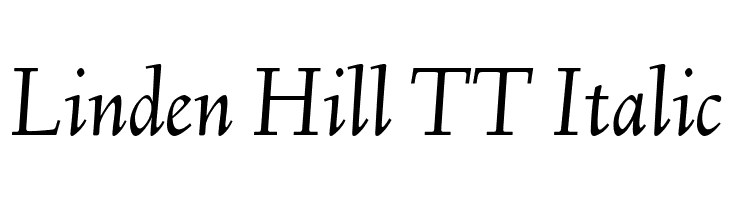 Linden Hill TT Italic Font