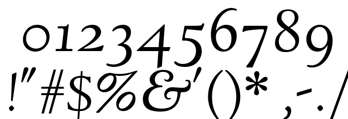 Linden Hill TT Italic Font OTHER CHARS