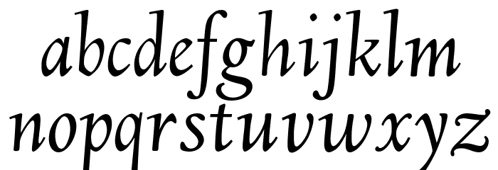 Linden Hill TT Italic Font LOWERCASE