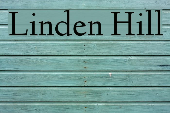Linden Hill Font examples