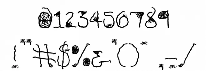 Lindsay Creepy Font OTHER CHARS