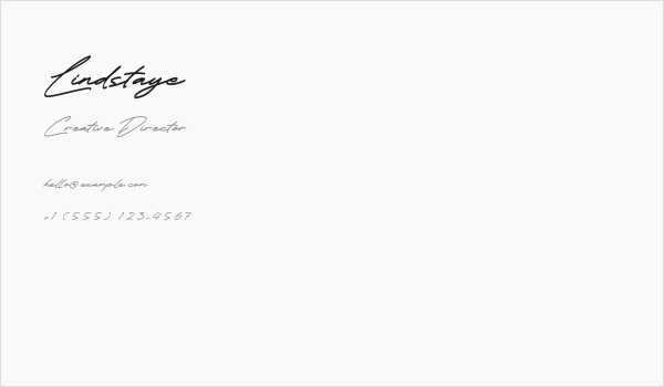 Lindstaye Business Card