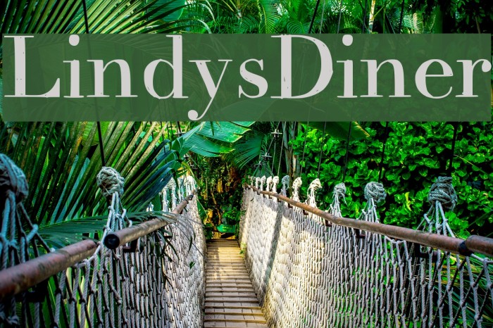 LindysDiner Font examples