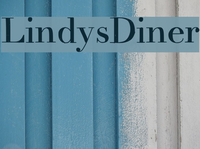 LindysDiner Font examples