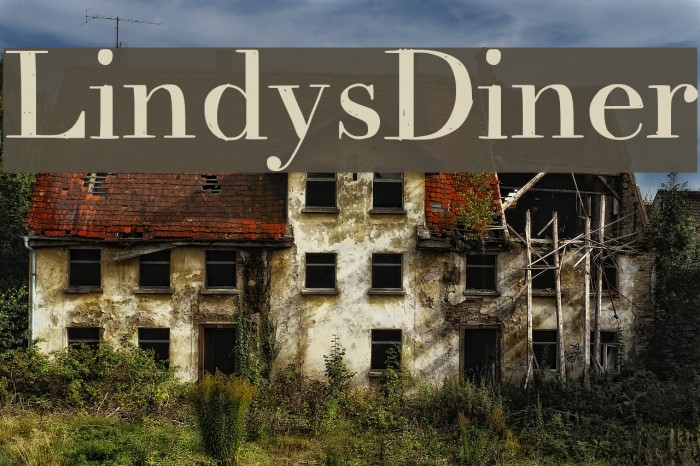 LindysDiner Font examples