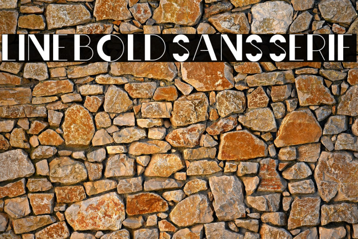 Line Bold Sans serif Example 1