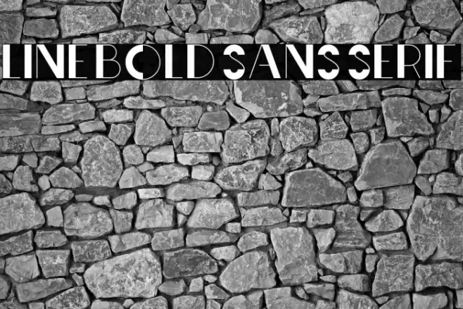 Line Bold Sans serif Font examples