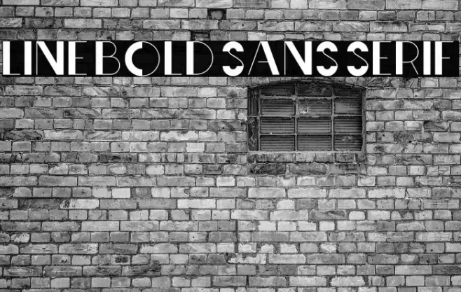 Line Bold Sans serif Font examples