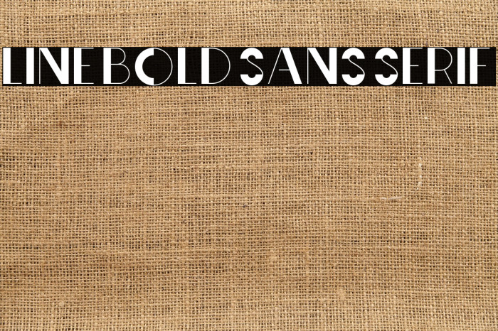 Line Bold Sans serif Example 3
