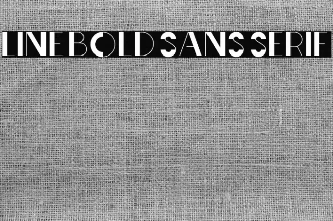 Line Bold Sans serif Font examples
