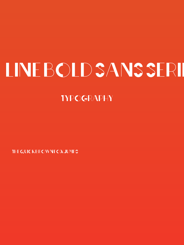 Line Bold Sans serif Poster