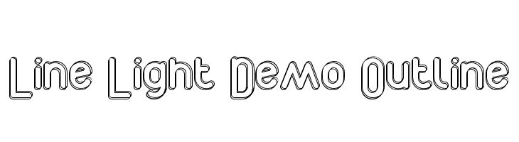 Line Light Demo Outline  नि: शुल्क फ़ॉन्ट्स डाउनलोड