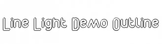 Line Light Demo Outline  フリーフォントのダウンロード