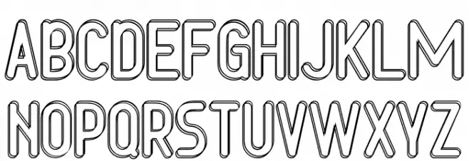 Line Light Demo Outline 字体 大写
