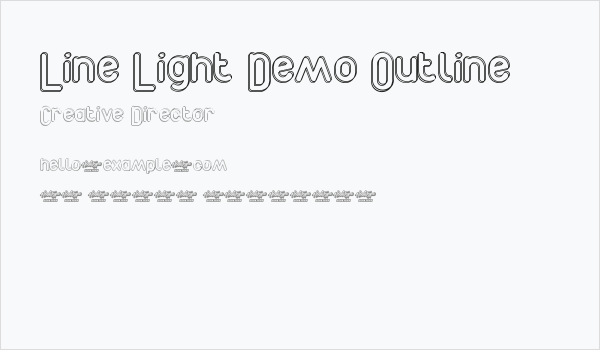 Line Light Demo Outline Business Card
