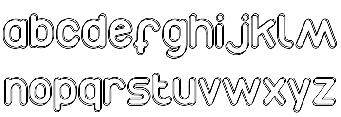 Line Light Demo Outline Font LOWERCASE