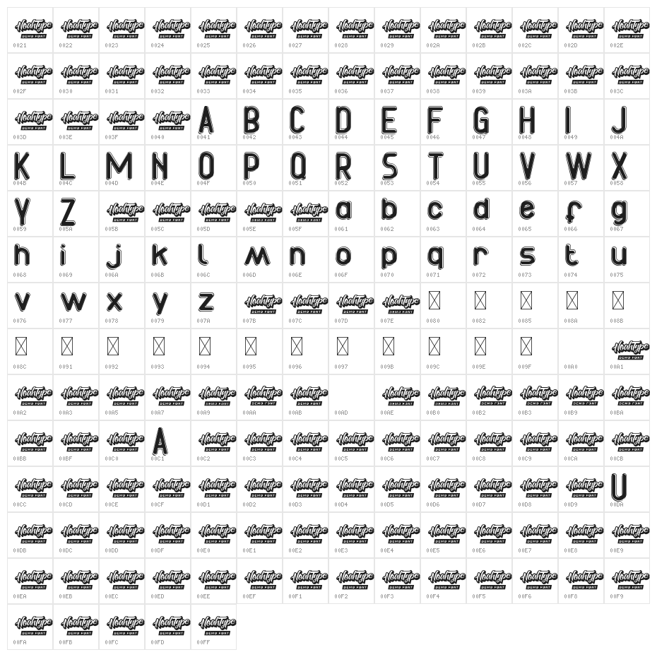 Line Light Demo Character Map